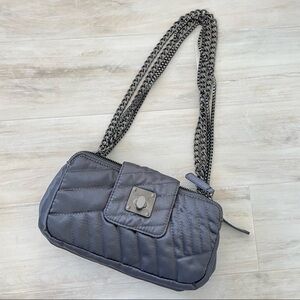 NWOT Calvin Klein Small Gunmetal Gray Quilted Bag